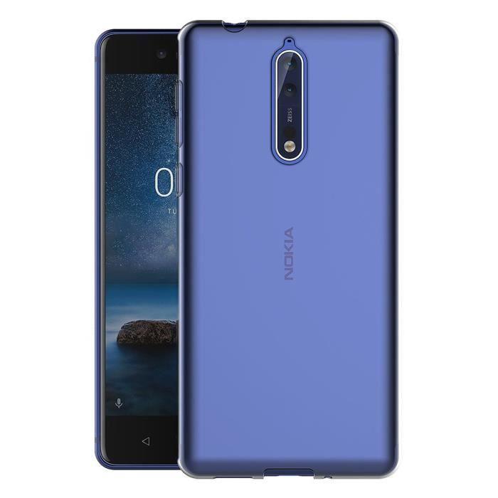 Transparent TPU Gel Case - PHONILLICO - Nokia 8 - Ultra Slim - Optimal Protection - Flexible