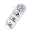 GOWENIC Calendar Alarm Clock, Jump Shape Decorative Desktop Clock, Alarm Clock with Calendar, for Home, Living Room, Bedroom, Office (White)