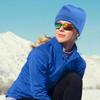 Polar Fleece Running Cycling Cap Slouchy Fleece Sports Hat Winter Ski Cap  for Men Women
