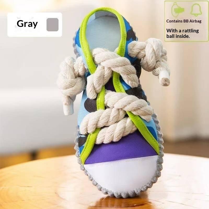 New Dog Teething Toys, Self-Entertaining Chew Shoes, Sounding Canvas Shoes, Dog Training Pet Toys & Supplies