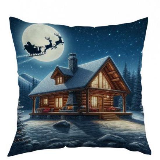 Christmas Pillow Cover for Home Cartoon Sofa Cushion Cover Printed Living Room Decoration Pillow Cover