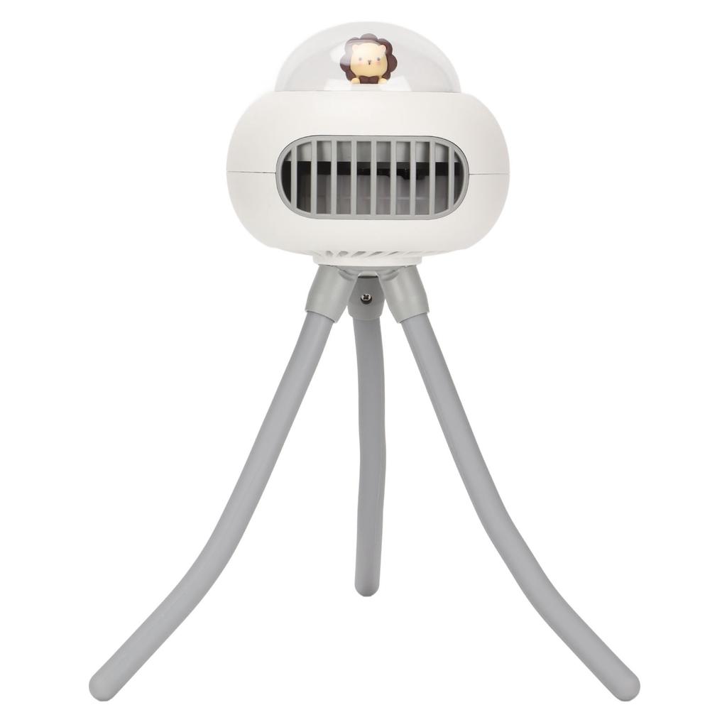 Stroller Fan Handheld Portable USB Rechargeable 4 Speeds Mute Tripod Design 360 Degree Horizontal Rotation Fan for Bike
