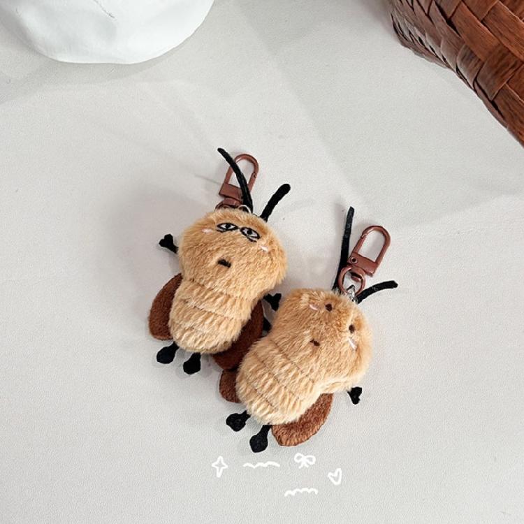 Encantador Juguete de Peluche de Dibujos Animados de Cucaracha para Niños Llavero Cucaracha de Dibujos Animados Encanto Suave Peludo Juguete de Cucaracha Relleno