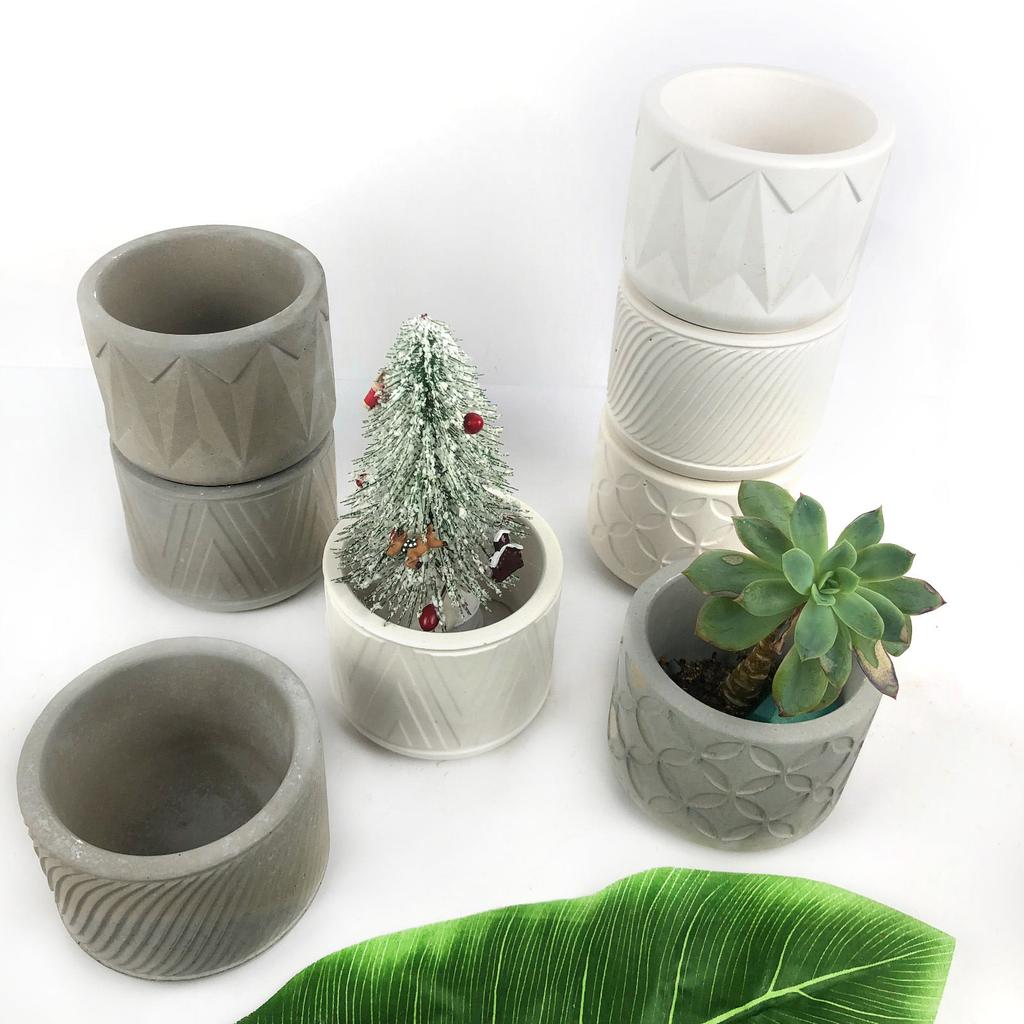 Succulents Plant Vase Resin Silicone Mold Suitable for Diy Garden Concrete Flower Pot Candle Holder Crafts Home Decor