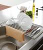 Yamazaki Folding Dish Drainer L White W26 x D58 x Plate Kitchen Rolls up for slim storage 7846 Approx. H0.8cm