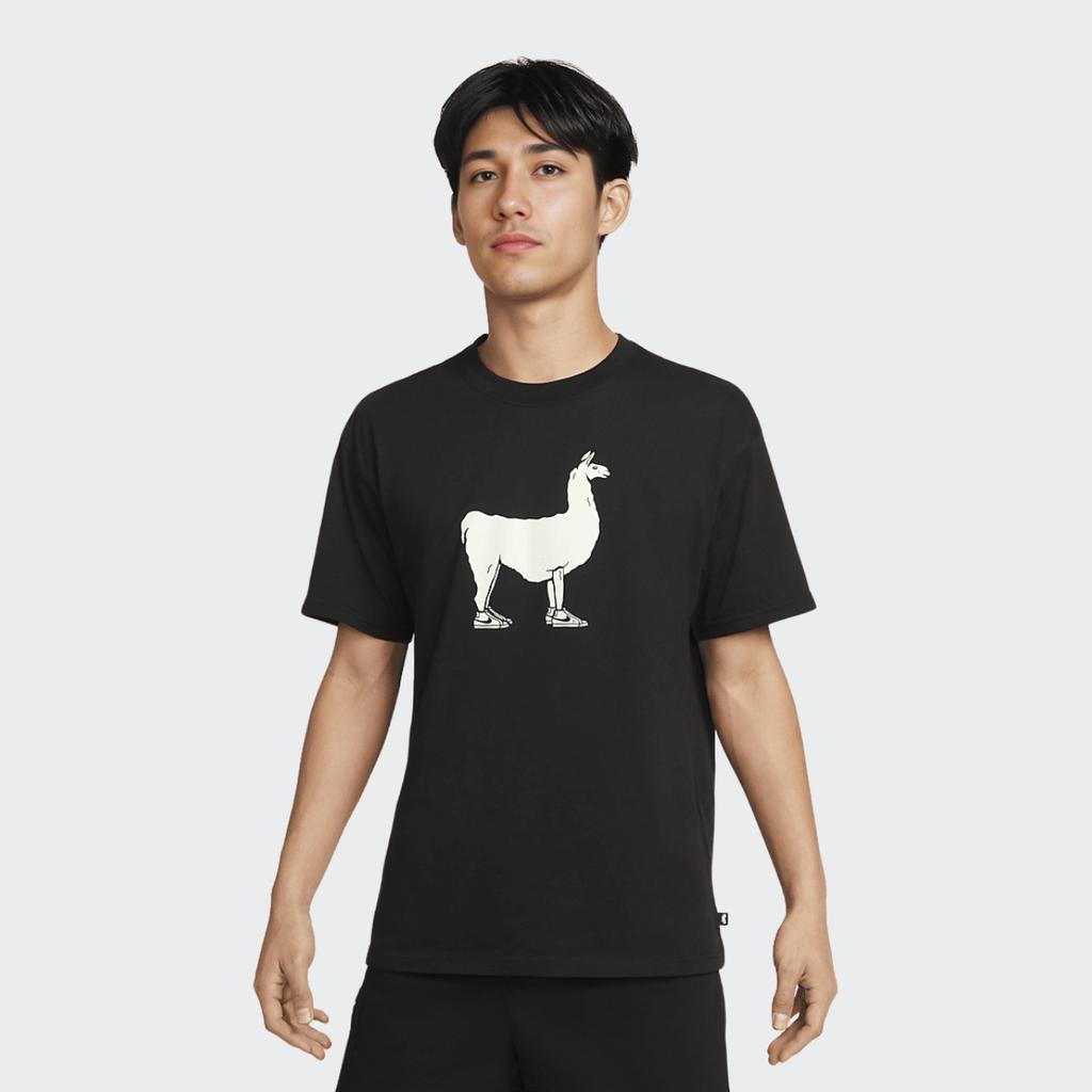 Nike Contrast Animal Print Round Neck Casual Short Sleeve T-Shirt Men Tops Black DR1242-010