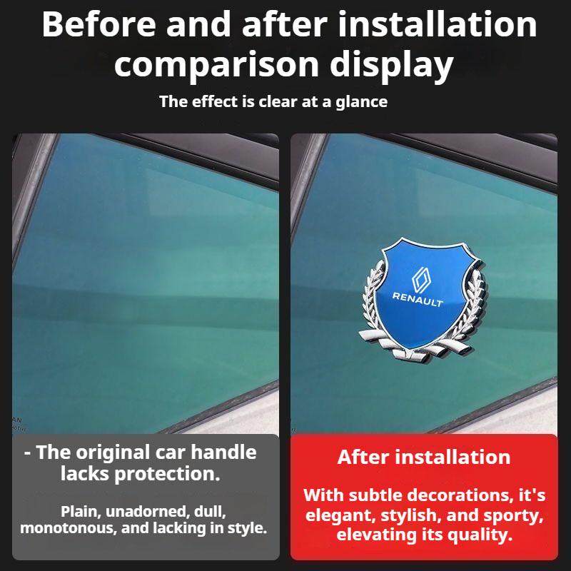 Do Renault 2026 Nowe Kołpaki Metalowe Emblemat Bagażnika Okna Bocznego Odznaka Naklejka Na Samochód Do Renault Clio Megane Trafic Captur Maste