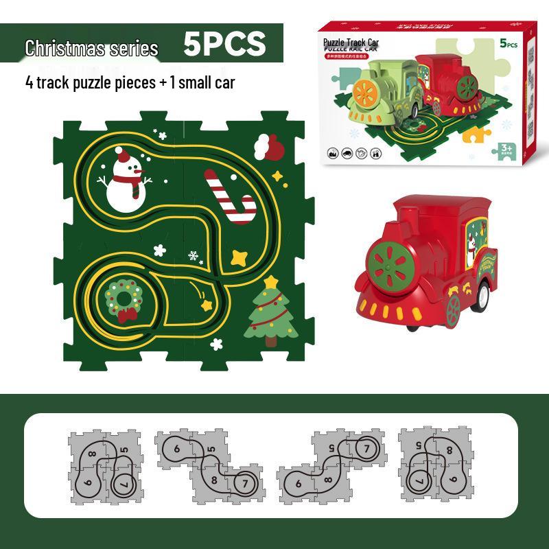DIY Electric Puzzle Car Track Set for Kids 3-6 Years – Christmas Toy