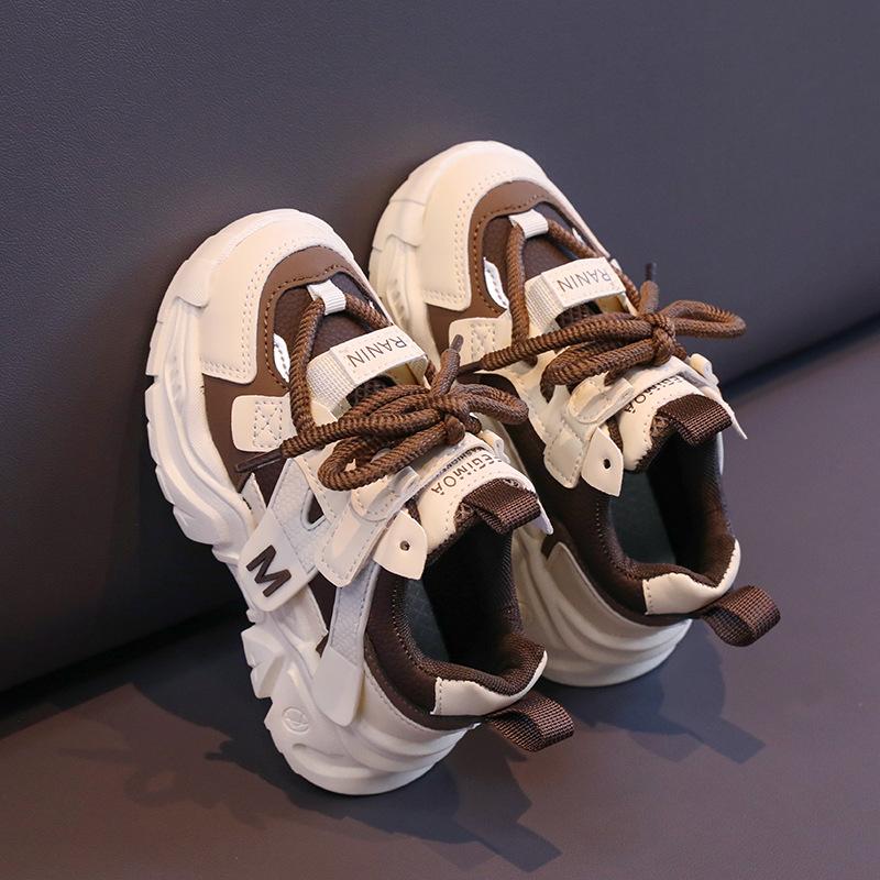 Children's Handsome Colorblocking Sports Shoes In The Autumn Boys Pops Shoes Girls Small Middle and Large Children Casual Shoes