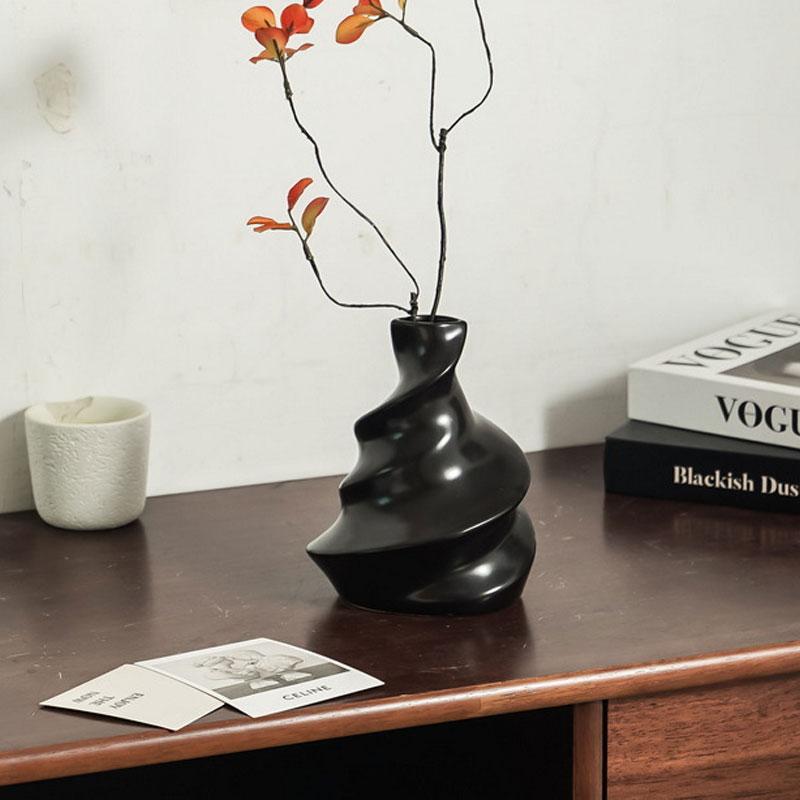 Ice cream vase ceramic art flower vase living room desktop living room foyer dining table flower arrangement ornament vase