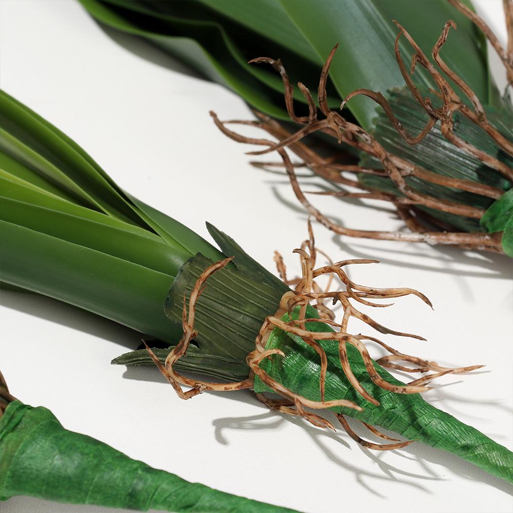 Fashion Artificial Decorations High Grade Silicon Feel Garden Artificial Orchid Leaf Simulation