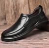 Men's Shoes 2025 Summer New Middle-aged Men's Simple Style Lazy One-pedal Soft-soled Waterproof and Wear-resistant Casual Leather Shoes
