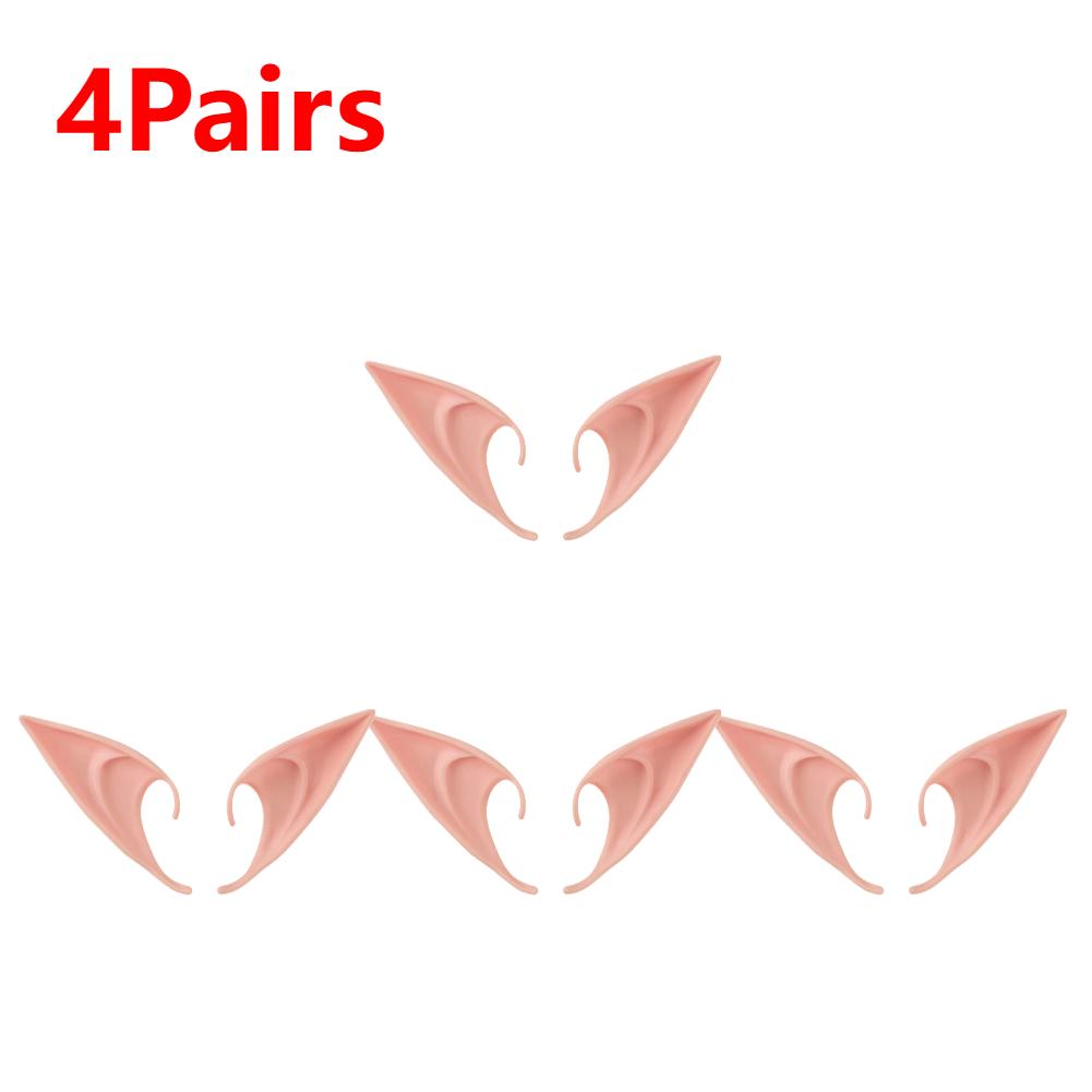 1-10 Pairs Halloween Elf Ears Decoration Angel Elf Ears Masquerade Party Costumes Christmas Party Supplies Photo Props Kids Gift