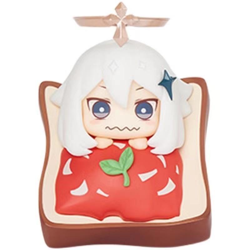 Genshin Impact Figure Scatola Cieca Gioco Periferica Cartone Animato Kawaii Cibo d'Emergenza Paimon Figure Modello da Collezione Giocattoli Bambola