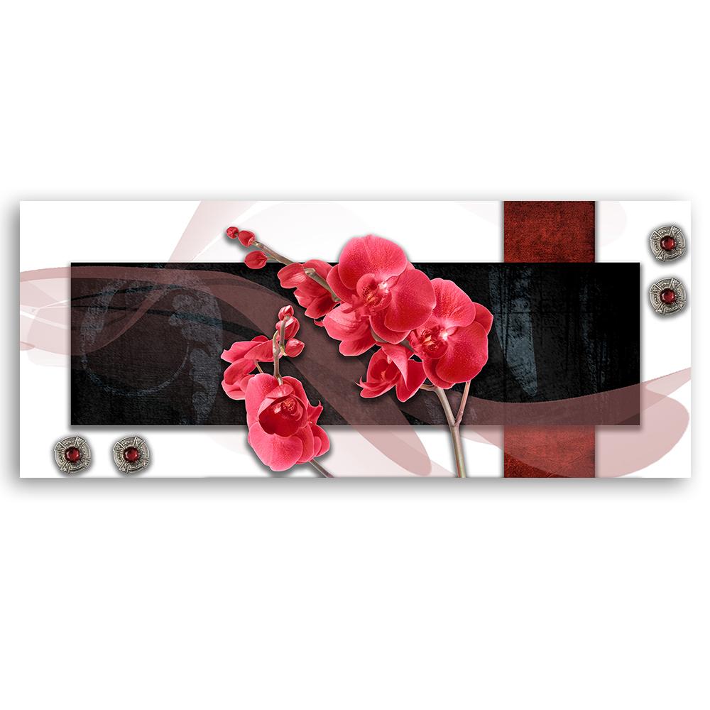 Canvas print, Red Orchid Abstraction
