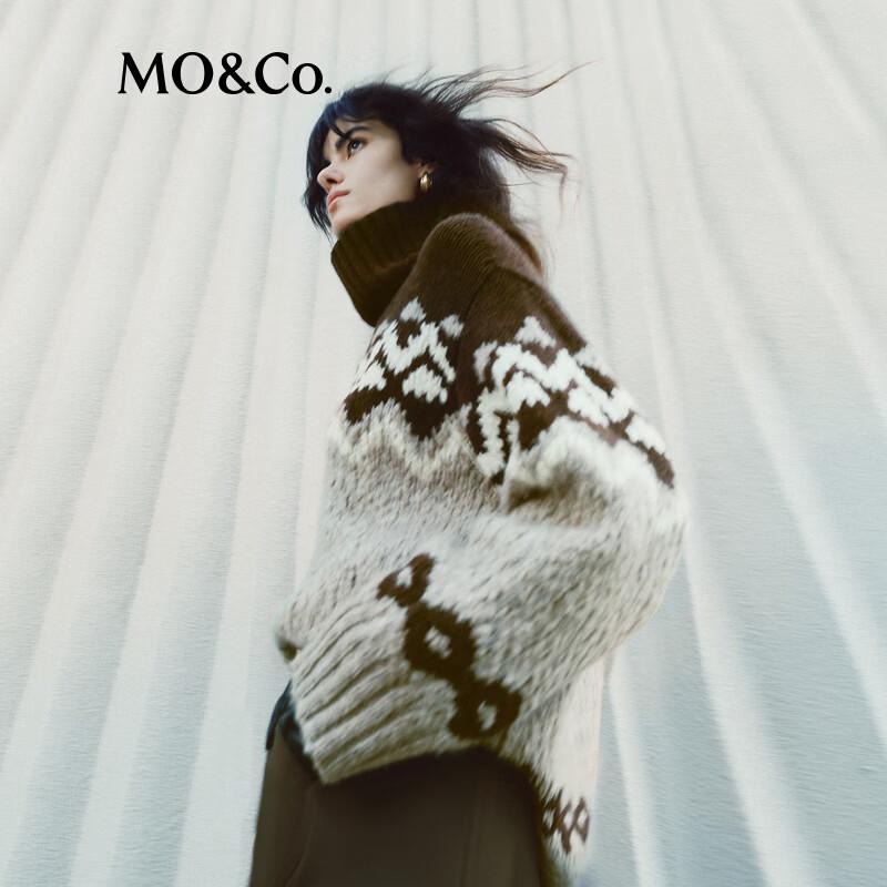 MO&Co. High Neck Wool Sweater