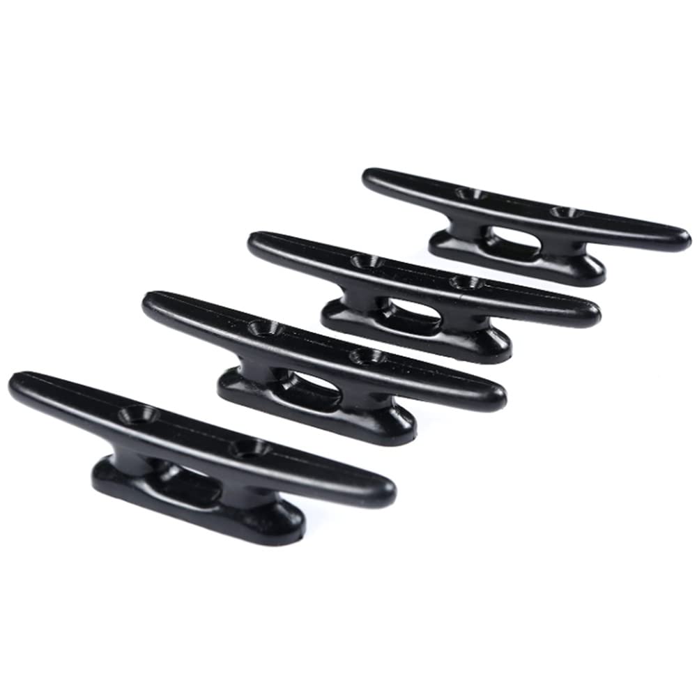 Oikabio 4 Pack 4" Black Boat Cleats Kayak Cleats Boat Dock Cleats for Boat,