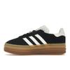 Adidas Gazelle Bold Black Gum Women Sneakers Core-Black Footwear-White IE0876