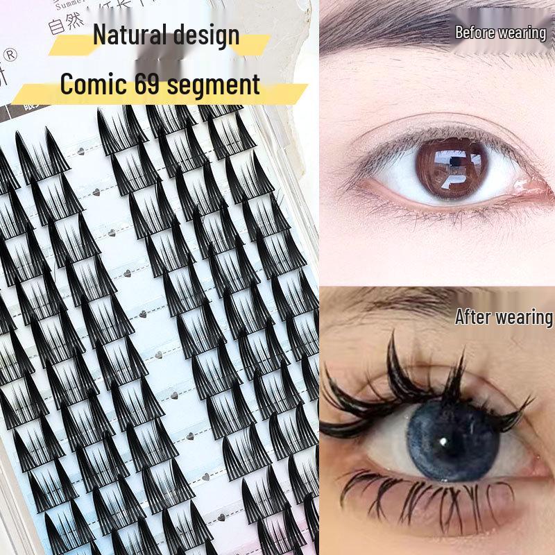 

Накладные ресницы Русалка - Сегментированные Маленькая Лисичка Фея с Жемчугом, 12 рядов Натуральные Тройные Комичные Ресницы