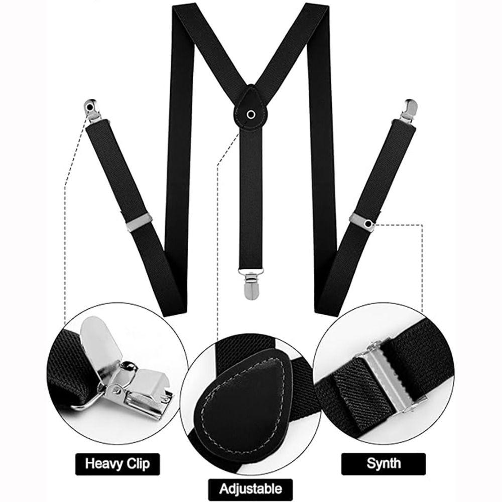 Tirantes Fuertes de Metal Set de Pajarita Ajustables Tirantes para Adultos Nuevos Tirantes para Adultos Hombres Mujeres