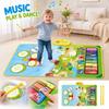2-in-1 Piano and Drum Music for Kids - Interactive Dance Toy with Musical Instruments, Educational Gift for Toddlers  (Batteries Not Included  )