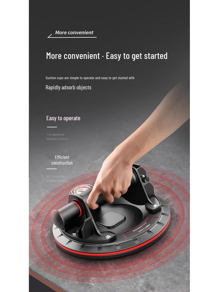 Electric Vacuum Suction Cup Tool with Strong Air Pump & Automatic Refill, Lithium Battery Powered for Glass & Tile Handling