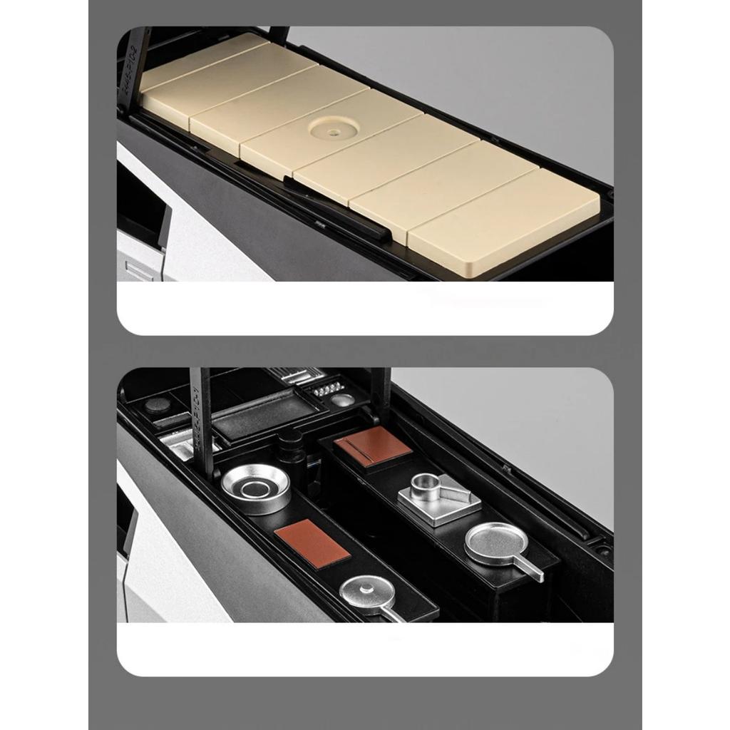 1/24 Tesla Cybertruck Camping Wohnmobil Legierung Diecast Spielzeugauto Modell Sound und Licht Kinderspielzeug Sammlerstücke Geburtstagsgeschenk