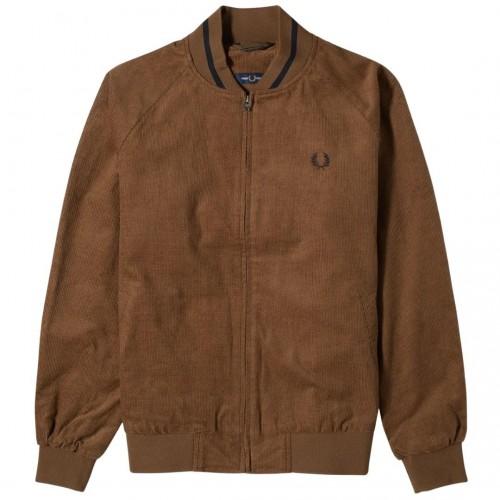 Fred Perry Mens Waffle Corded Tennis Bomber Jacket