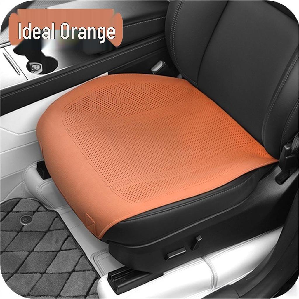 Breathable Suede Velvet Car Seat Cushion for Driver - Perforated, All-Season Cover