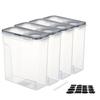 3/4Pcs 4L 3D Printer Filament Storage Container Airtight Moisture-Proof Box for Spool, Keep PETG/TPU Filaments Dry & Dust-Free
