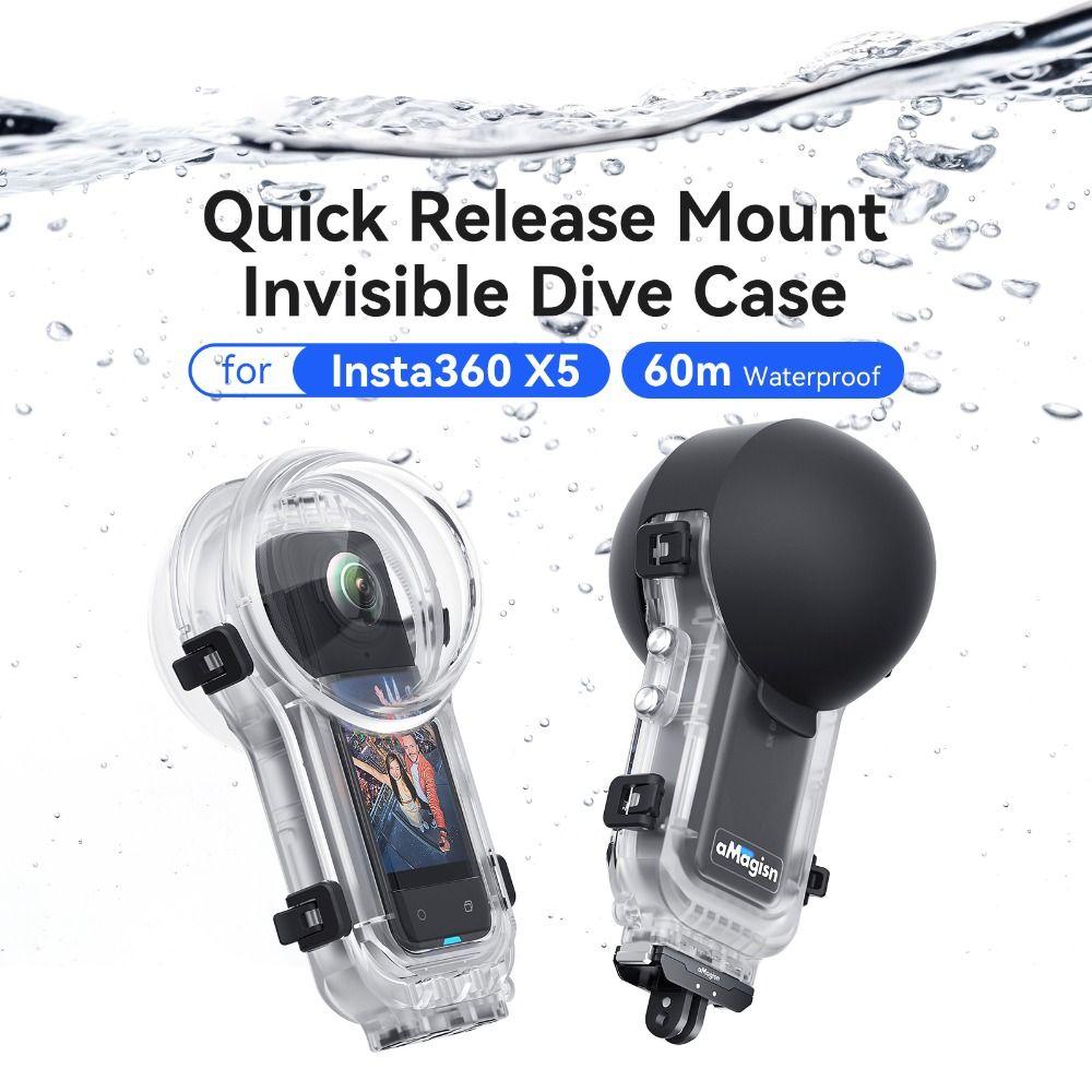 with Lens Cap Waterproof Case Hard Housing Cover for Insta360 X5 Action Camera Accessories