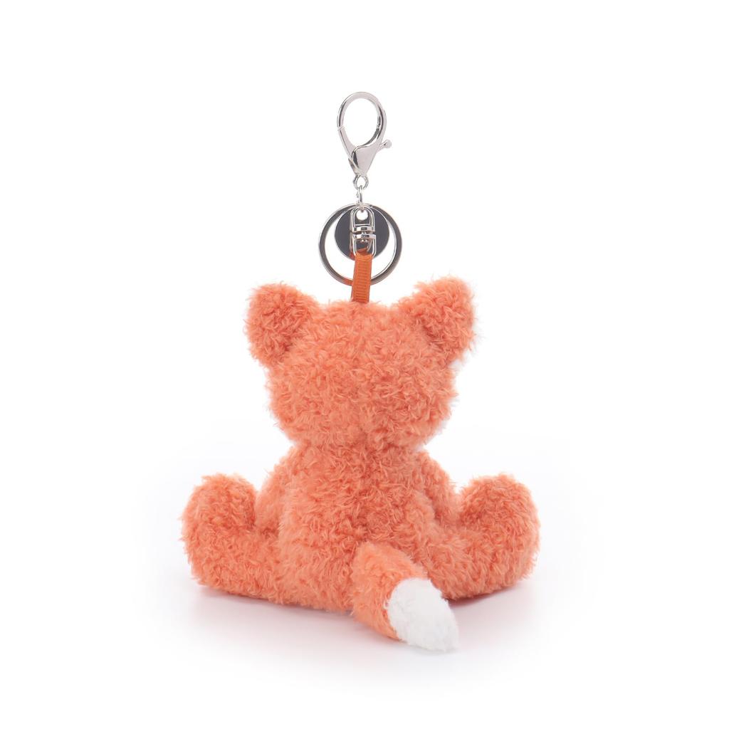Apricot Lamb Velvet Fox Plush Toy, Cute Soft Keychain, Perfect for Boys and Girls, Fits Kids Backpacks and Purses, 12cm