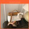 Sac Boîte Minimaliste Urbain en PU pour Femmes avec Fermeture Éclair et Poche pour Téléphone