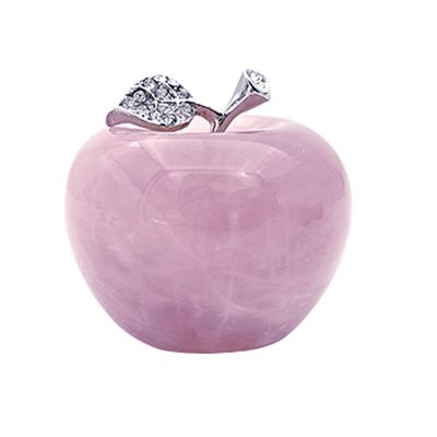 1PC Natural Rose Quartz Pink Apple Can Be Used for Couple Decorations Home Decoration Study Room Decoration DIY Gift