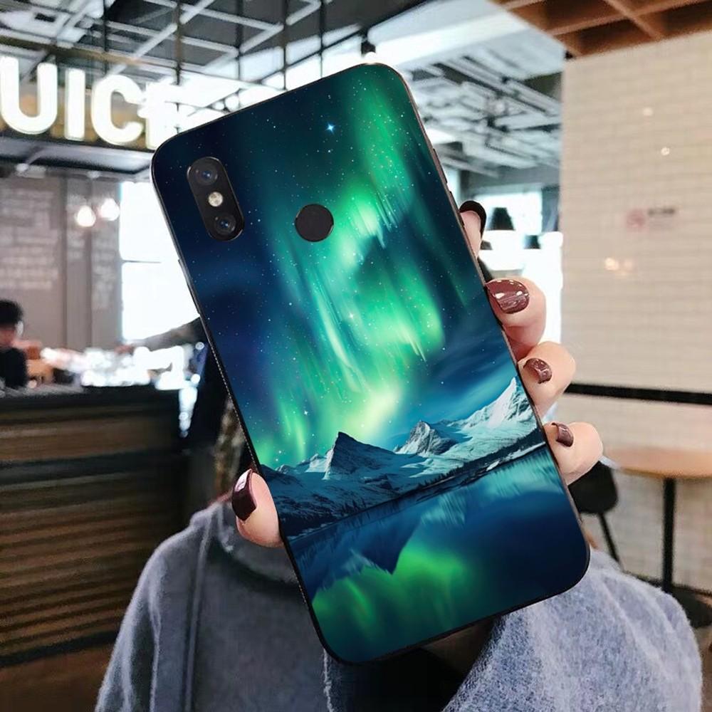 Beautiful Northern Lights Phone Case For Xiaomi Mi 5X 8 9 10 11 12 Lite Pro 10T PocoX3pro PocoM3 Note 10 Pro Lite