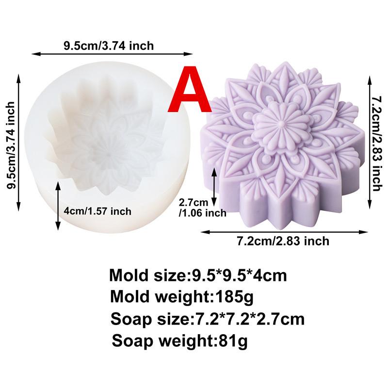 3D Creative Flower Shaped Soap Mold Silicone Molds DIY Handmade Fondant Cake Decorating Candle Mold Pudding Ice Cube Mold