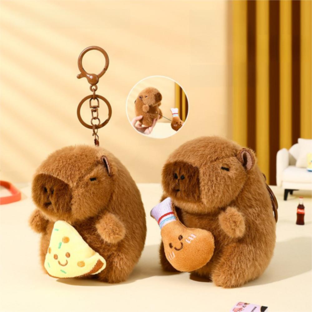 Bag Hanging Capybara Key Pendant Stuffed Animals Plush Toy Doll  School Bag Pendant