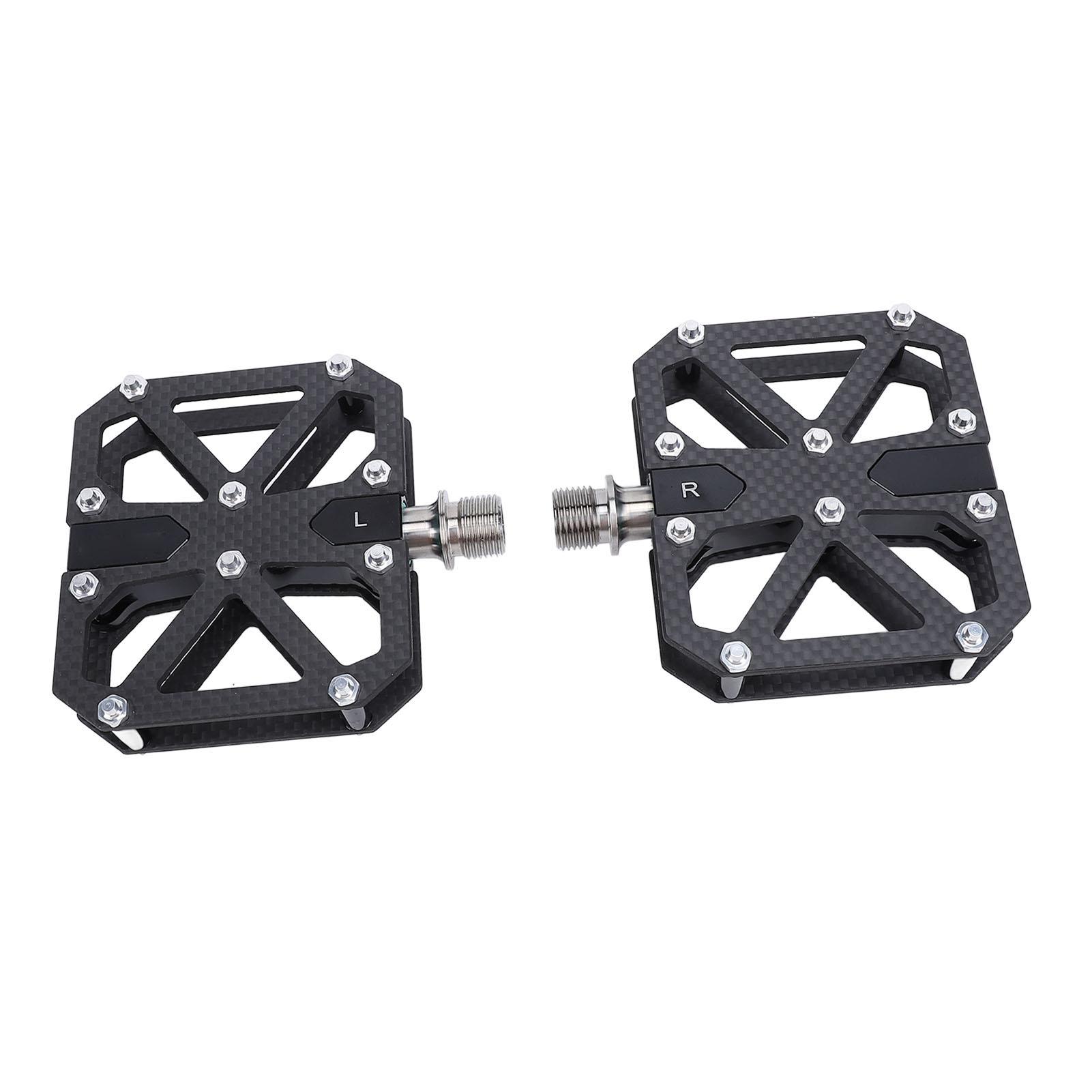 Mountain Cycling Pedals Carbon Fiber 3 Bearing Anti Slip Hollow Lightweight Road Riding Pedals