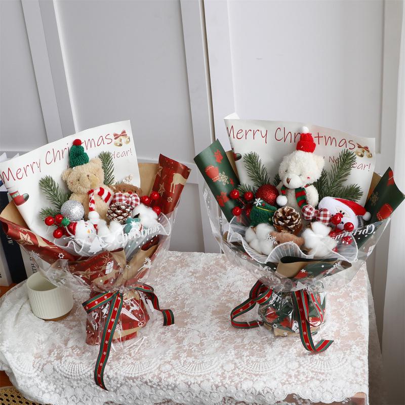 Kreatives Weihnachts-Teddybär-Bouquet zum Geburtstag der Freundin oder für Heiligabend