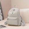 Women's Nylon Backpack Lightweight Solid Color Student Schoolbag