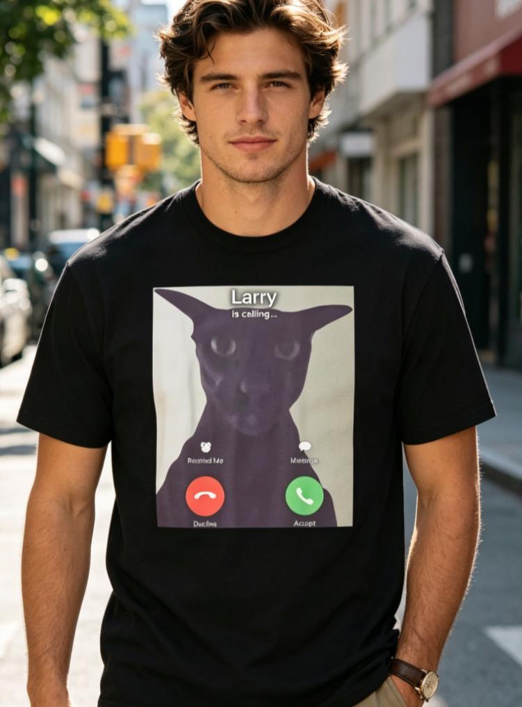 I Do Not Think Therefore I Do Not Am Black Cat Shirt Casual Loose Mesh Fashion Trend Black Tshirt