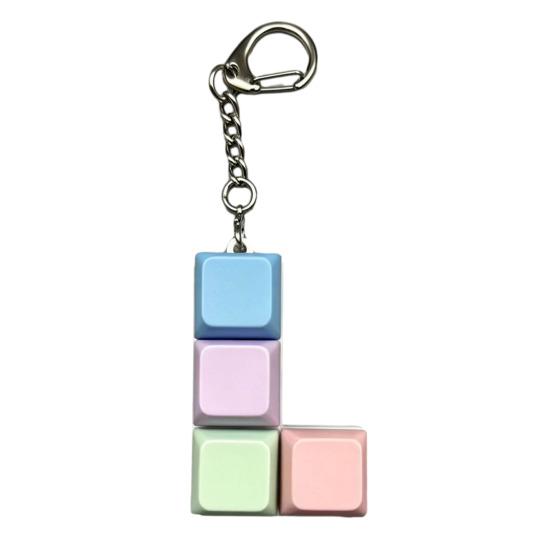 

Colorful Keyboard Fidget Toys Mechanical Button Keyboard Clicker Keychain Creative Decompress Toy for Adults Work Stress Anxiety Relief E