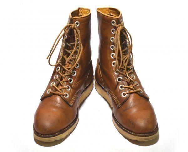 Vintage 70s-80s / BILTRITE Crepe Sole Leather Mid Work Boots Brown /24.0-25.0cm/(USED)