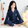Girls Cotton Pajama Set Long Sleeve Hooded Cardigan Sleepwear Kids 8 Home Wear