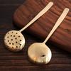 Brass spoon soup leak household long handle hot pot spoon handmade hammer rice spoon all copper kitchen set colander