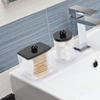 3 balení držáků a dávkovačů na vatové tyčinky - Koupelnové organizéry a úložné nádoby, Plastové lékárnické dózy s černými víčky na vatu