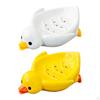 Duck Soap Dish Ceramic, Easy Cleaning, Cute Self Draining Tray for Washroom Bar Countertop