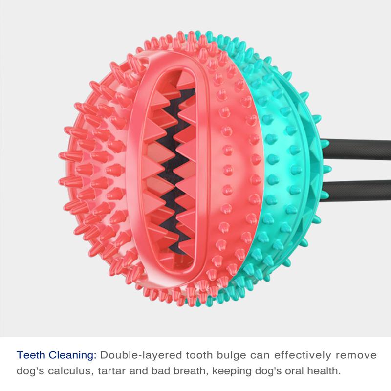 Dog Toys With Suction Cups Pull Ropes Food Dispensing Balls Tpr Pet Teething Chews