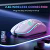 Wireless Gaming Mouse Honeycomb 2.4G USB Cordless Mouse RGB Rechargeable PC Game Mice With LED Lights