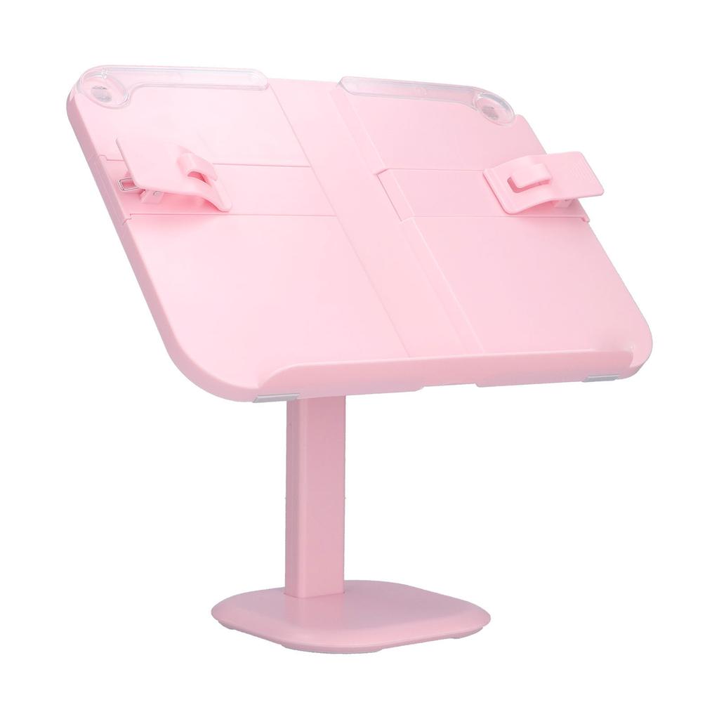 Lifting Reading Rack Adjustable Height Lightweight Portable Plastic Pink Book Stand for Kids Reading Painting